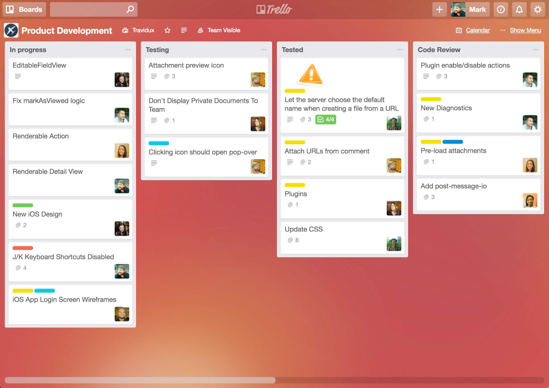 Trello for collaboration